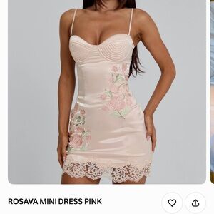 Rosava Blush Floral Mini Dress
